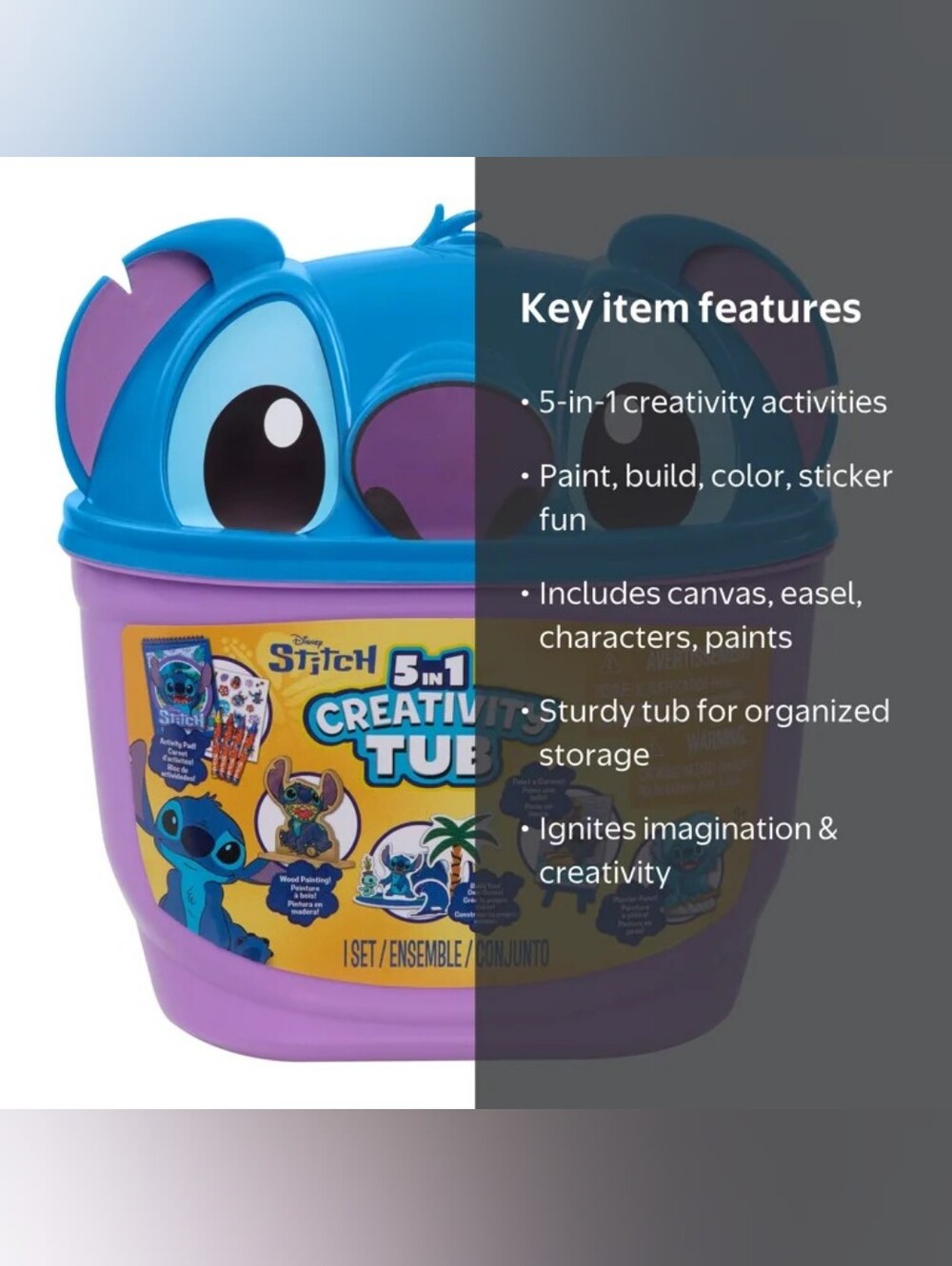New Disney Stitch Creativity Art Tub Kit - Picture 2 of 11